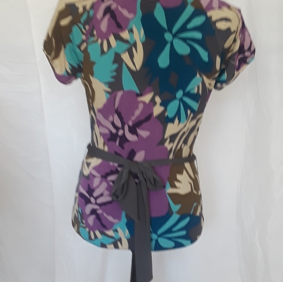 THE LIMITED Multicolored Wrap Around Style Top - Picture 3 of 4